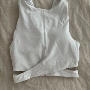 White Athleta sports bra